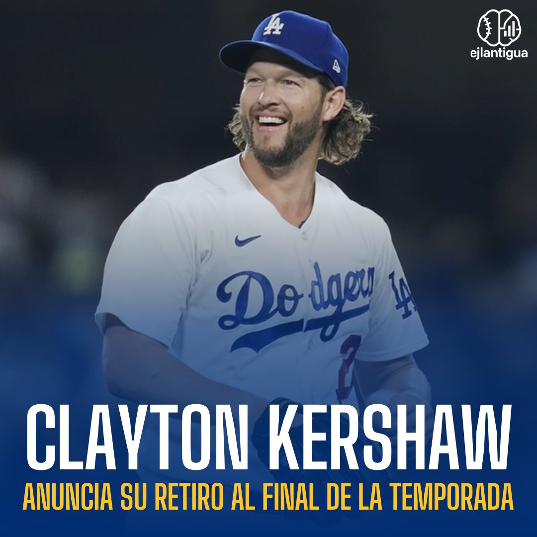 EL ADIÓS DE UNA LEYENDA 💙⚾️

Los Dodgers anunciaron que Clayton Kershaw se retirará al final de la temporada 2025.

Este viernes será su última apertura de temporada regular en el Dodger Stadium, el escenario donde construyó una de las carreras más brillantes en la historia del