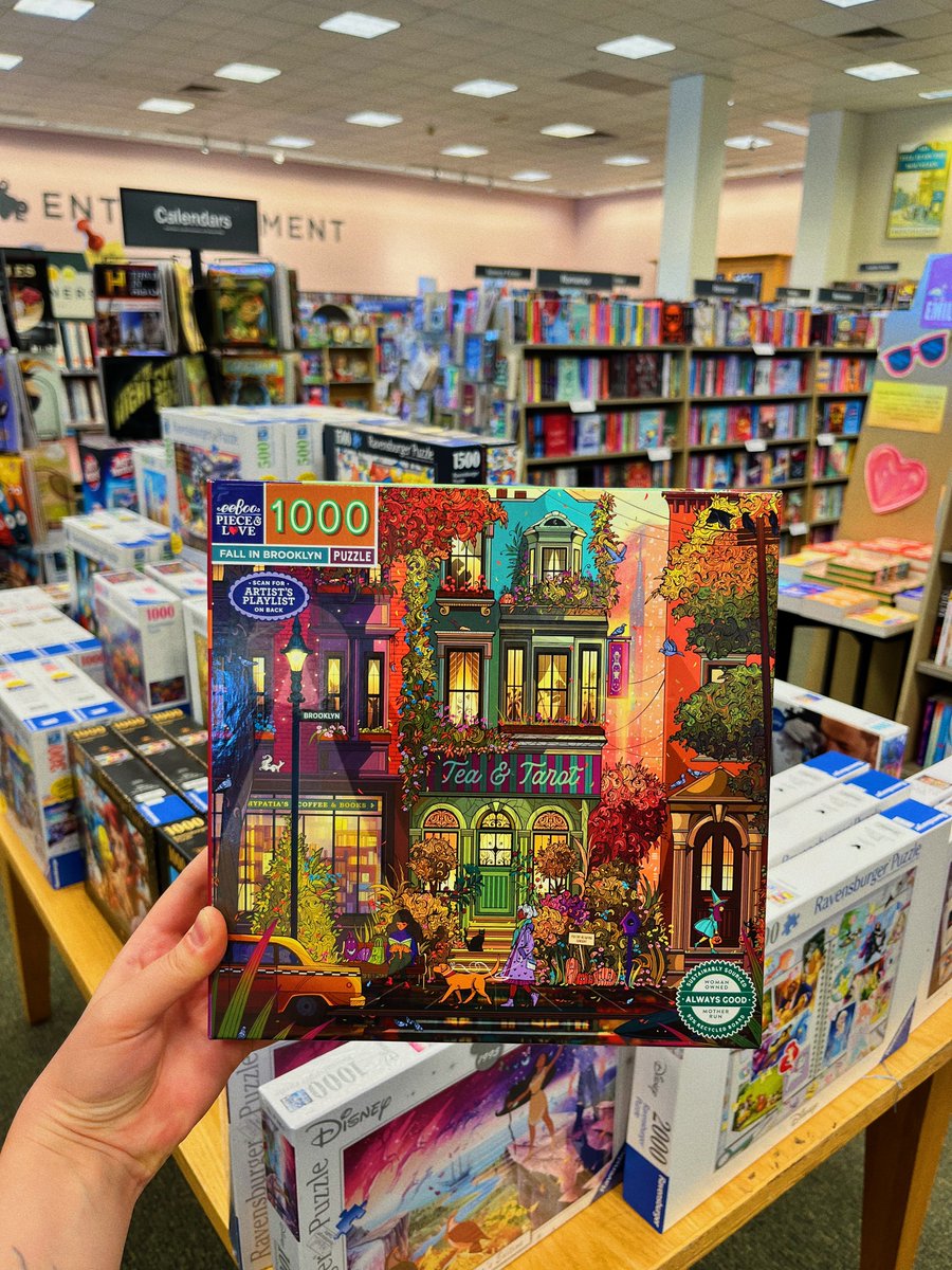 I think this might be the beginning of a Laura El Barnes &amp; Noble takeover. 😀

I’ve done a few book covers &amp; a few puzzles before, but now with just one visit to the bookstore, I can see both on the shelves: The Rainfall Market &amp; one of my city puzzles.

Beyond grateful. Truly.