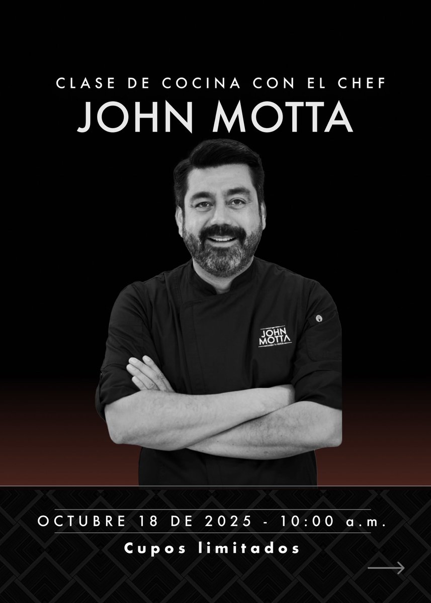 ChefJohnMotta's tweet photo. Quiero invitarlos a una clase muy especial conmigo 👨‍🍳✨

Prepararemos juntos un delicioso menú peruano 🇵🇪.

👉 Cupos limitados, ¡no se queden sin el suyo! 

#chefjohnmotta #cambiatureceta #Panama #panamafood #pty500 https://t.co/sqYdTGxpvc