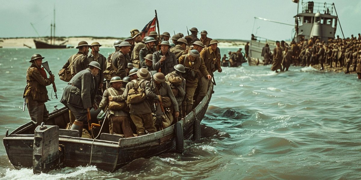 Antifa troops being evacuated from Dunkirk in 1940