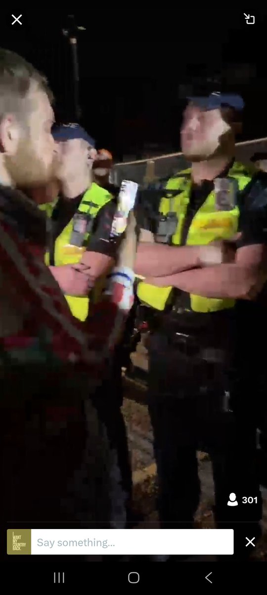 BROKENBRITAIN0's tweet photo. 🚨 🇬🇧 BREAKING: POLICE ISSUE A SECTION 14 AT THE BELL HOTEL IN EPPING❗️

THERES 30-40 POLICE OFFICERS FOR A FEW PROTESTERS HOWEVER WHEN AN UNKNOWN MAN WAS HANGING AROUND SCHOOLS THIS MORNING THE POLICE HAS NO RESOURCES TO SEND ANYONE OUT 😲

THEY WILL LITERALLY PROTECT THIRD WORLD ILLEGALS OVER OUR CHILDREN ⚠️

@MartinGauci @EssexPoliceUK