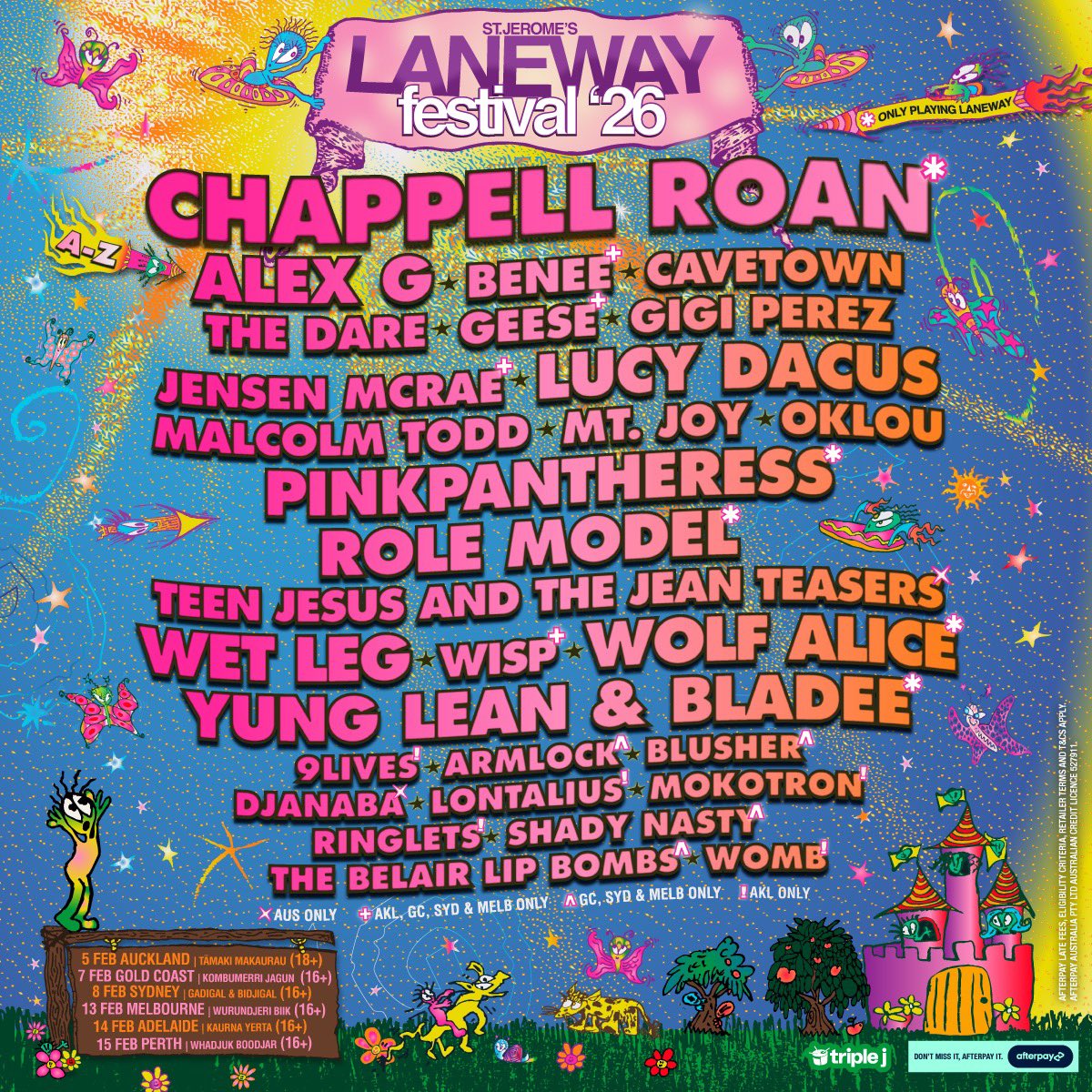 Lucy will be performing at <a href="/lanewayfest/">Laneway Festival</a> in Australia and New Zealand next year 🩷 #ForeverIsAFeelingTour