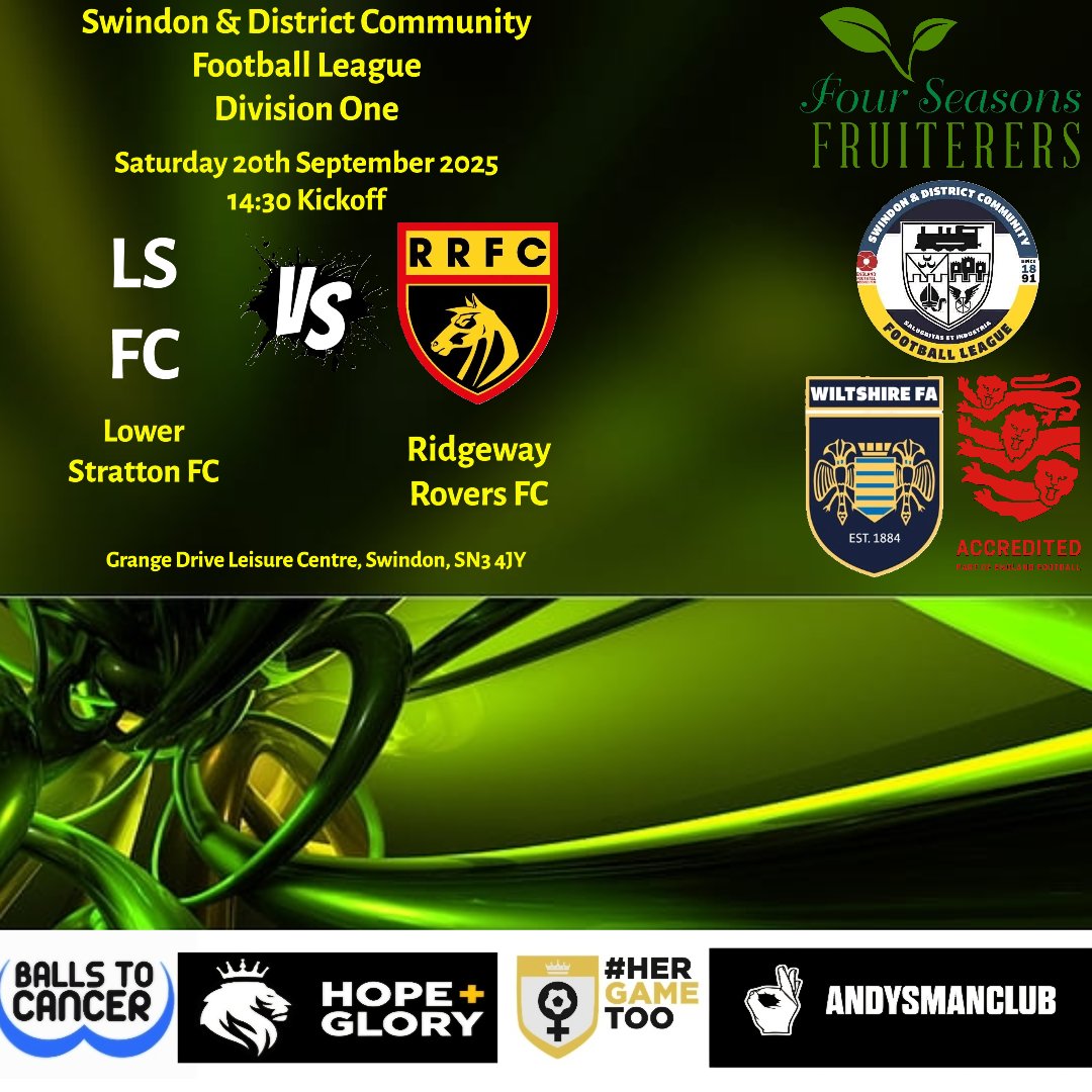 Back in <a href="/sdflswindon/">Swindon&District Community FL.</a> Division 1 action this Saturday.
We have a 2.30 kickoff at Grange Leisure Centre against Lower Stratton FC .
Hoping for a reaction after a poor showing last weekend.

#uptherovers