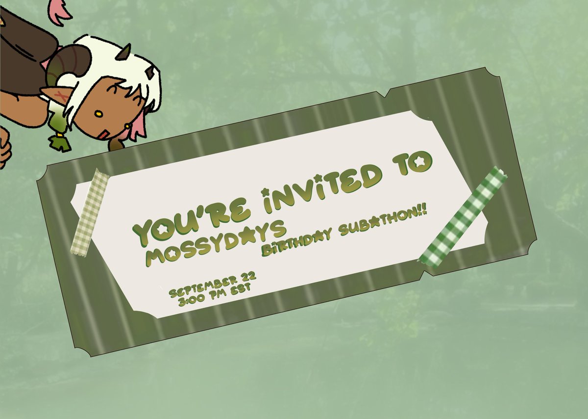 MossydaysVT's tweet image. You are invited to my Birthday September 22 on Twitch!!

More information is coming soon! &amp;lt;3

#subathon #Purpleapp #VtuberDebut #Dragonvtuber