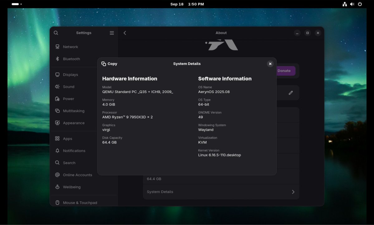 AerynOS_Linux's tweet image. Following the release of Gnome 49, the team has package it up into our Volatile repository over the last couple of days.

All being well during testing and it will be in next week&apos;s sync!

#Linux #Gnome #DistroDevelopment
