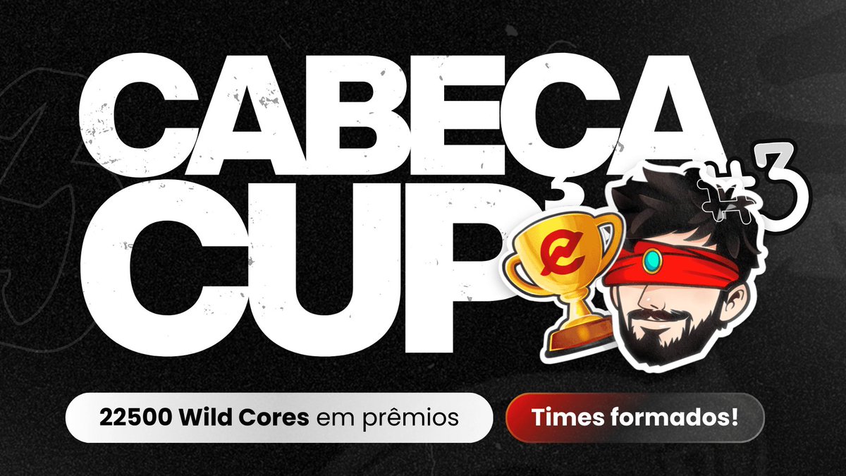 Aos poucos estamos fortalecendo a cena competitiva de WR e isso é muito maneiro de ver!
O Cabeça Cup #3 lotou 64 times em menos de 24h
Isso mostra como essa iniciativa faz sentido pra comunidade agora.
Por isso, vamos abrir +64 vagas e dar espaço para ainda mais gente competir!