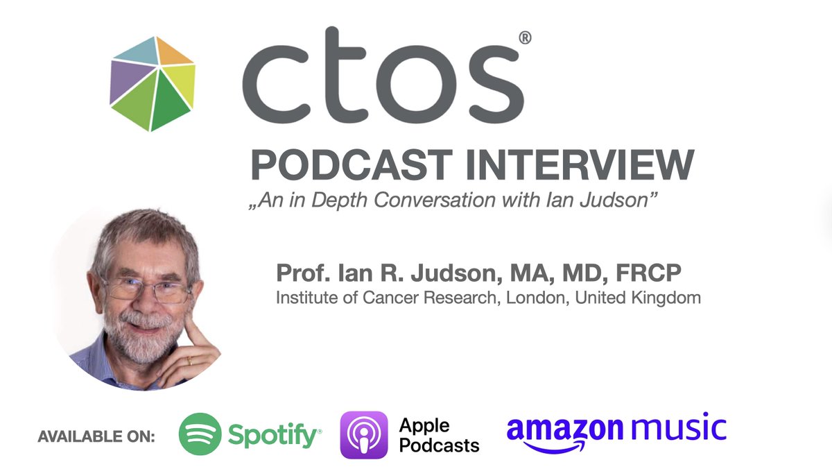 New podcast episode with Prof. Ian Judson, a true pioneer in sarcoma oncology!
Prof. Judson reflects on his decades of experience — the challenges of treating ultra-rare cancers, the breakthroughs that gave hope, and the importance of teamwork!
#CTOS #Sarcoma #GIST #podcast