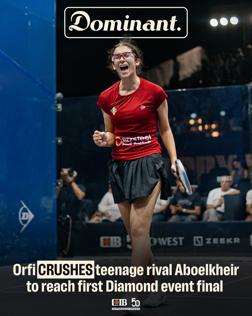 SIMPLY UNSTOPPABLE! 🤯

🇪🇬 <a href="/amina_orfi/">Amina Orfi</a>  propels into the Egyptian Open final with a spectacular victory over teenage rival Aboelkheir

📝 Report &amp; reaction: tinyurl.com/2euakehu

#egyptianopen