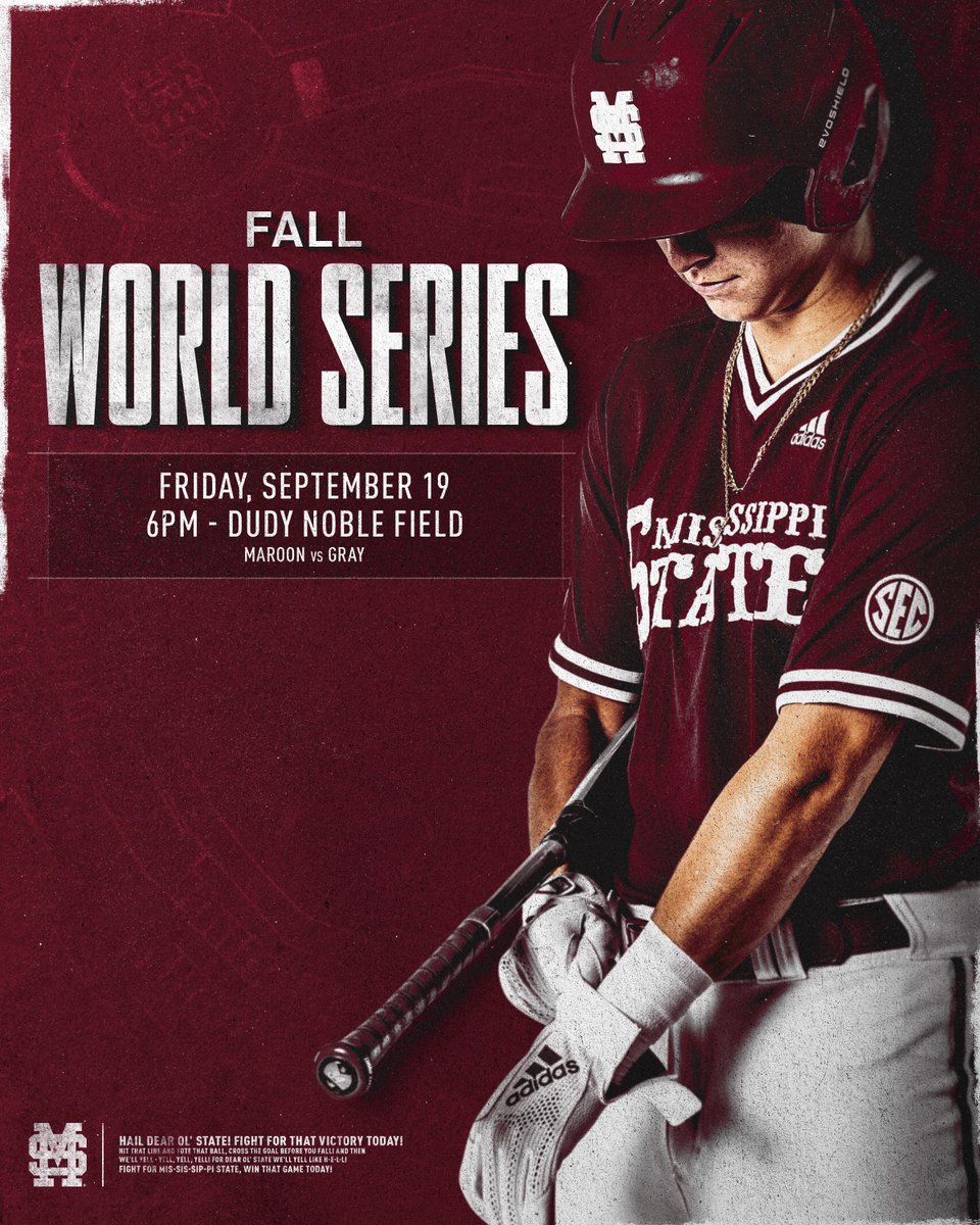 Come and see the Fall World Series tomorrow night at The Dude!

#HailState