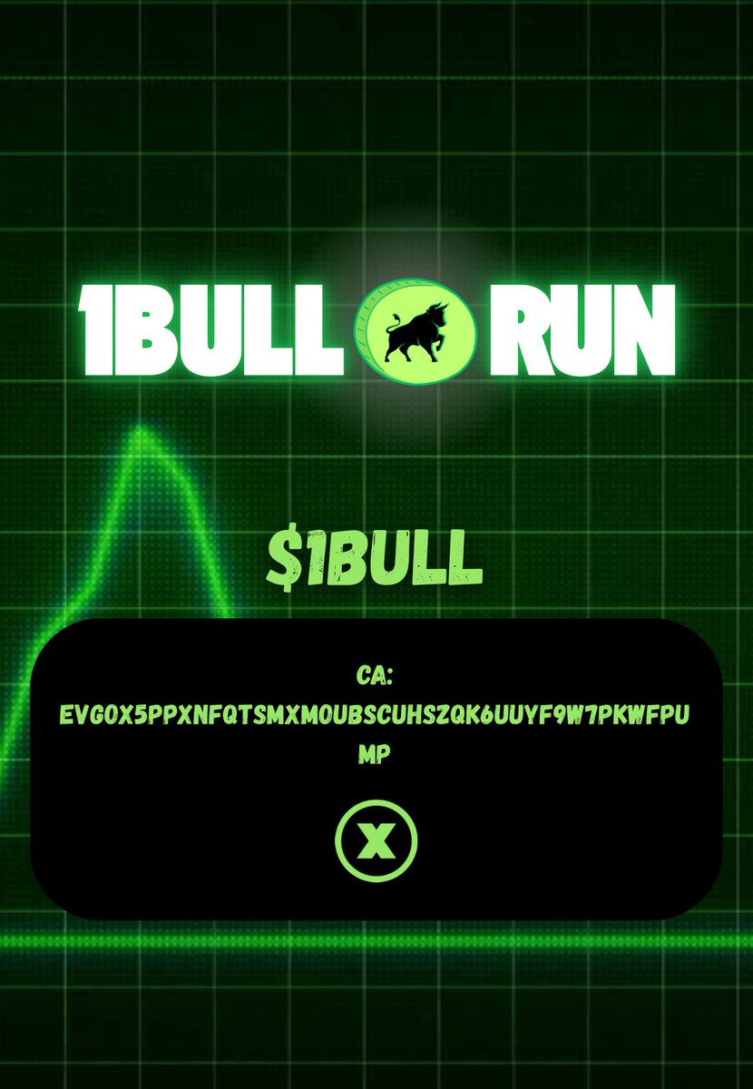 You better jump in $1Bull ! 

It has 100 million MC potential and it’s sitting at a 378k MC! 

You are still early ! 

Change your life 🚀🚀🚀