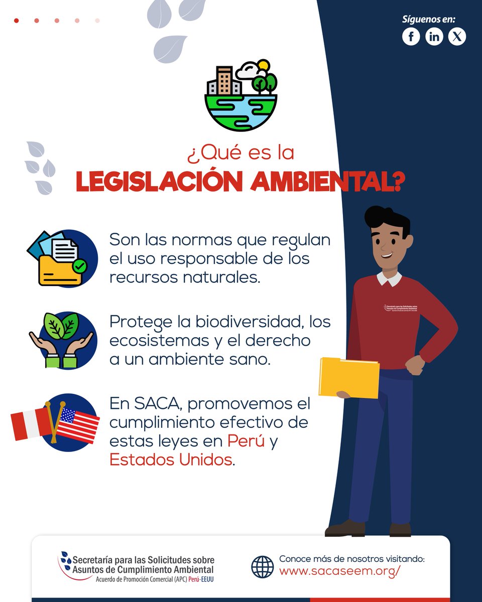 Saca_Seem's tweet photo. 📘 La legislación ambiental establece las reglas para proteger la biodiversidad, los ecosistemas y el derecho a un ambiente sano.
En SACA, promovemos el cumplimiento efectivo de estas leyes en Perú y Estados Unidos.

📲 Conoce cómo puedes involucrarte en: https://t.co/TzhzVxhbuM https://t.co/FkkWVxwxrD