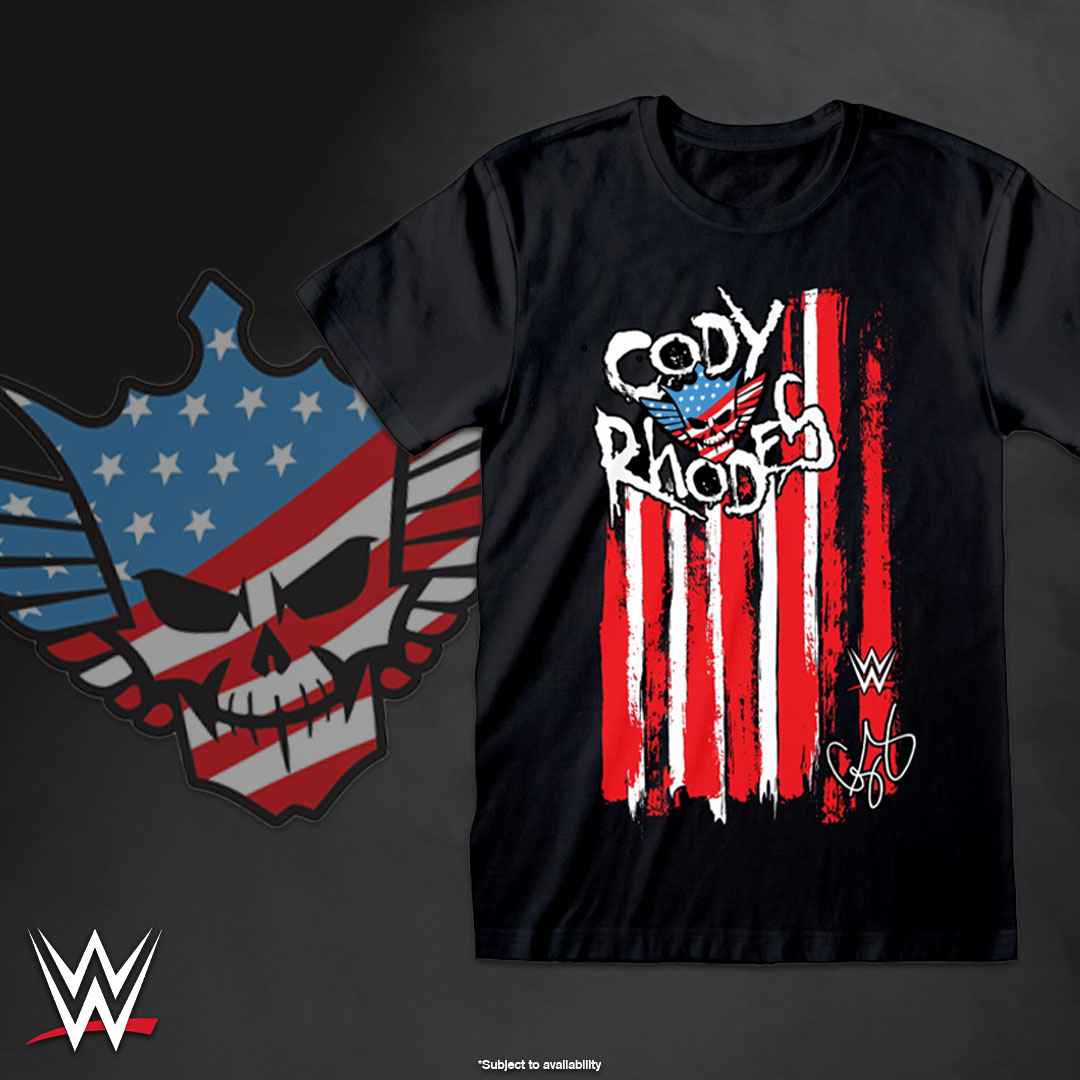 hmvtweets's tweet image. THE AMERICAN NIGHTMARE: CODY RHODES 

An Undisputed look and an undeniable legacy 💪

Celebrate @CodyRhodes championship reign with this must-have tee! 

In stock now  👇
hmv.com/store/clothing…

#CodyRhodes #AmericanNightmare #WWE