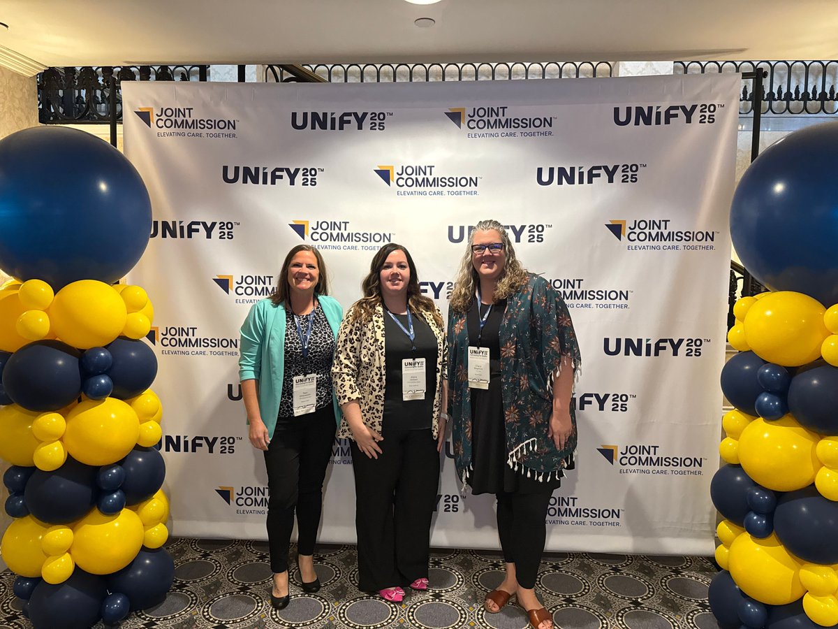 Our Vice Presidents of Intensive Services, Healthcare Quality, and Human Resources are having a blast at UNIFY 2025, put together by The Joint Commission.