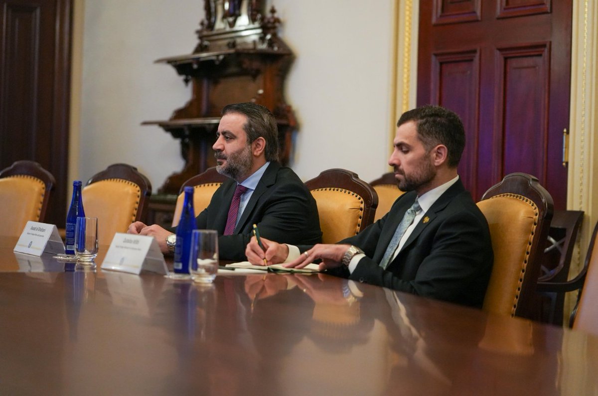 NEW -- #Syria Foreign Minister <a href="/AsaadHShaibani/">أسعد حسن الشيباني</a> &amp; MFA America's Director <a href="/Qidlbi/">Qutaiba Idlbi قتيبة ادلبي</a> have held meetings in #WashingtonDC this morning with <a href="/USTreasury/">Treasury Department</a> &amp; <a href="/StateDept/">Department of State</a>, to discuss "reconnecting [#Syria's] economy to the global financial system while combating the financing of terrorism."