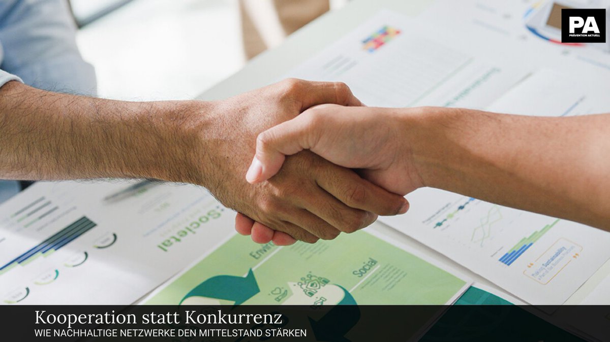 Fachkräftemangel, hohe Kosten, Innovationsdruck: Der Mittelstand steht unter Druck.
Die Lösung? Nachhaltige Netzwerke, die Kräfte bündeln und neue Wege eröffnen.
➡️ Jetzt mehr erfahren und kostenfreies Probe-Abo sichern: praevention-aktuell.de/magazin-abo/