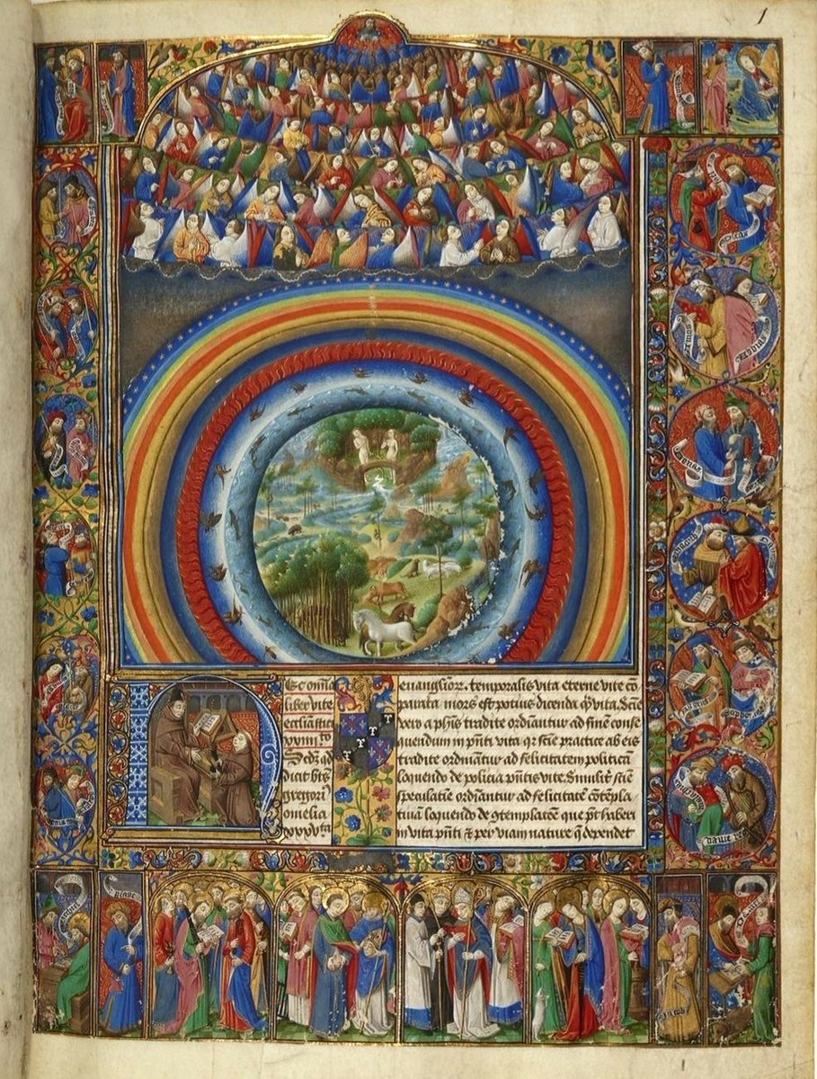 Master of the Troyes Missal,
Illumination for Nicolaus de Lyra's 'Postilla super totam Bibliam' (Bible Commentaries)
c.1472