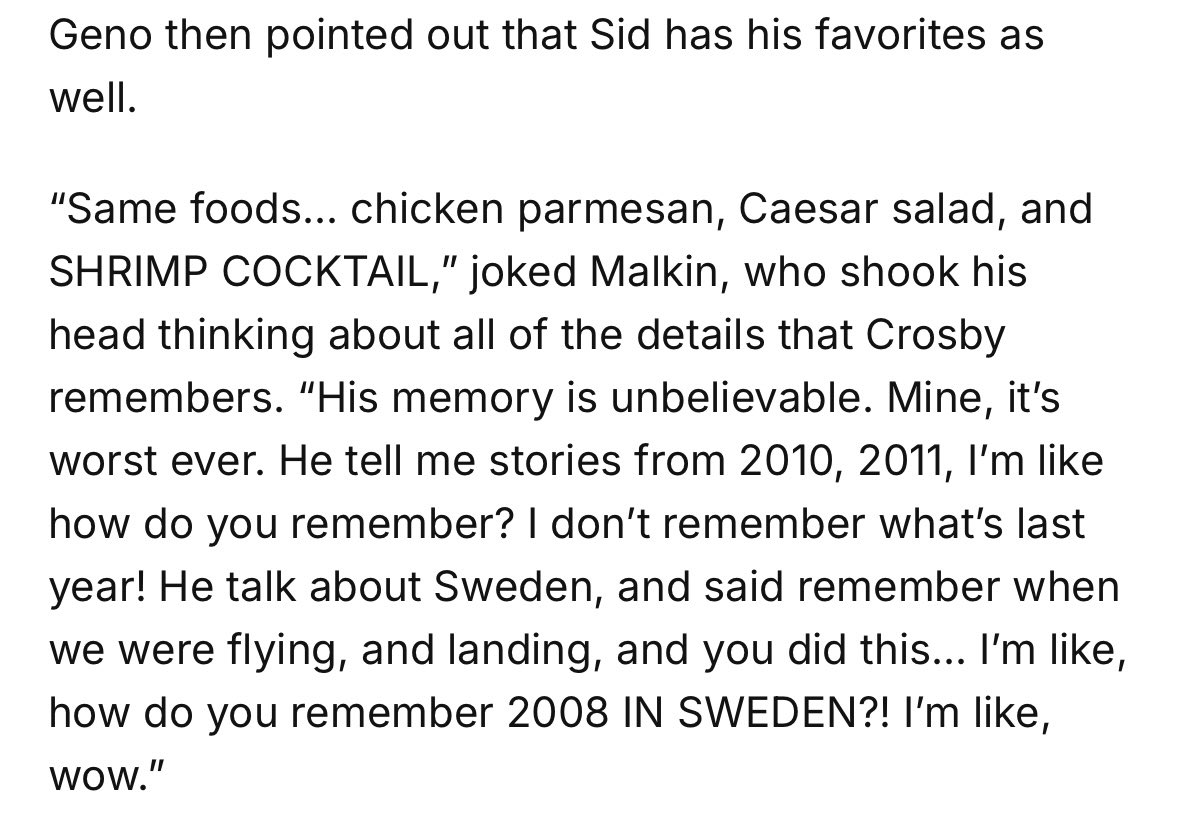 Penguins PR (@penguinspr) on Twitter photo If you are an Evgeni Malkin fan, this story from <a href="/PensInsideScoop/">Pens Inside Scoop</a> is an absolute must read.
From taking a joyride on the airport tarmac to his his outlook on the season, this story has some serious range: pens.pe/4guGxn5 If you are an Evgeni Malkin fan, this story from <a href="/PensInsideScoop/">Pens Inside Scoop</a> is an absolute must read.
From taking a joyride on the airport tarmac to his his outlook on the season, this story has some serious range: pens.pe/4guGxn5