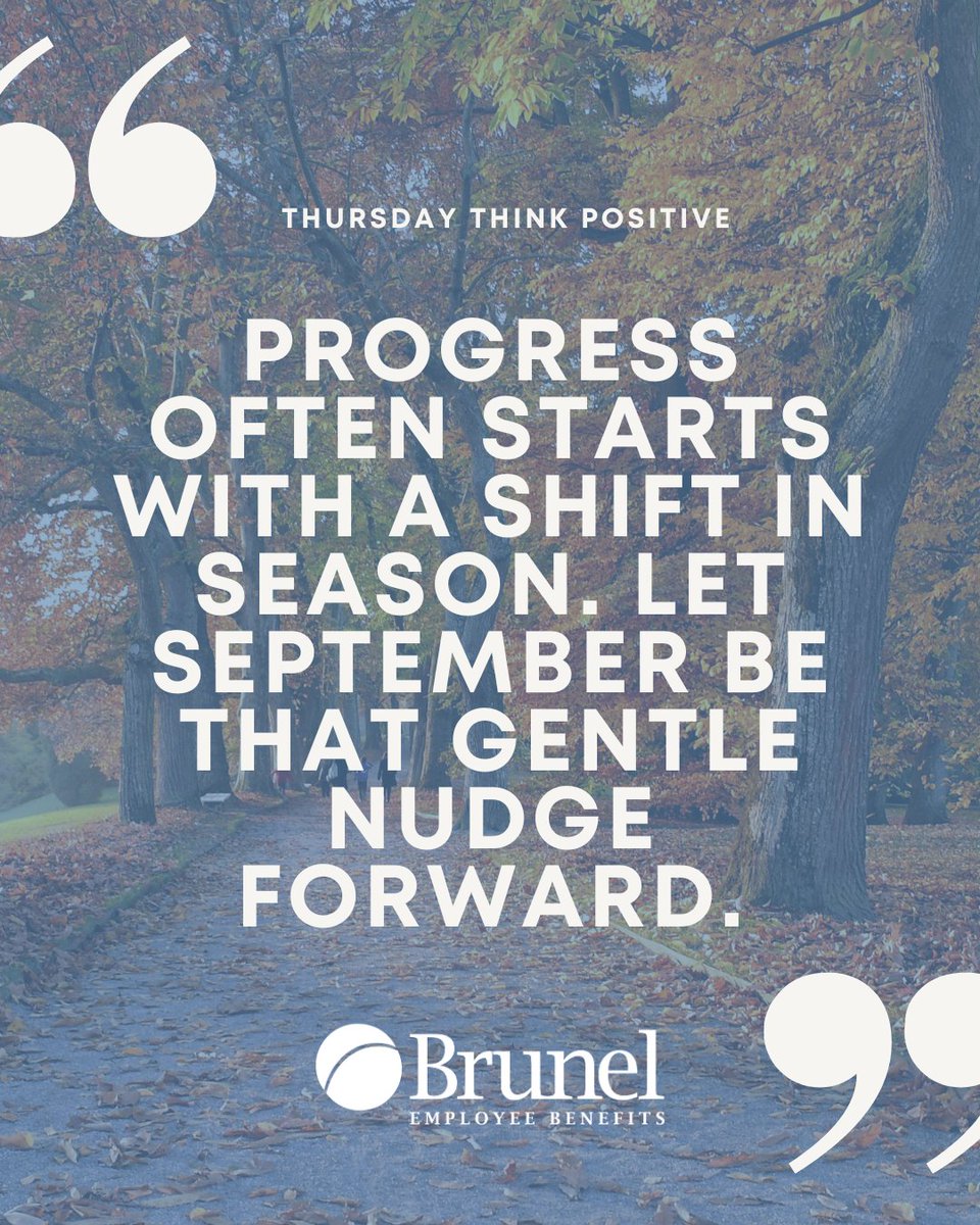 🌿 Thursday Think Positive 🌿

September often brings with it a natural moment to pause, reflect, and consider what’s next, both personally and professionally.

Progress often starts with a shift in season. Let September be that gentle nudge forward.