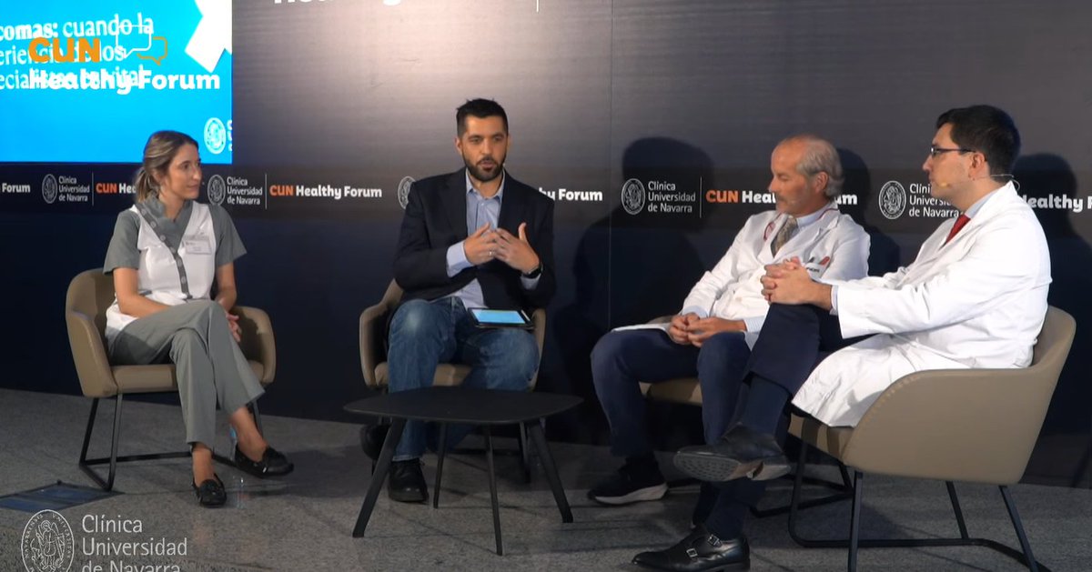 ClinicaNavarra's tweet image. 🔴 EN DIRECTO | #CUNHealthyForum

Conversamos sobre #sarcomas con el Dr. Fernando Lapuente (Cirugía General y Digestiva), el Dr. Jorge Gómez (Cirugía Ortopédica y Traumatología), Rocío López, #enfermera, y @GonzalodelPrado, moderador.

Únete: youtube.com/live/qafVGm3in…