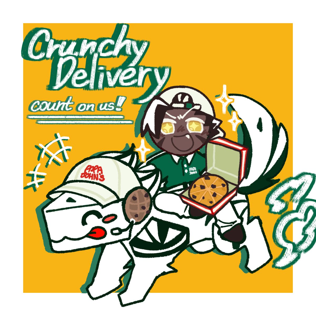 Your five star review makes their day!🍕🌟
#cookierunkingdom #crunchychipcookie