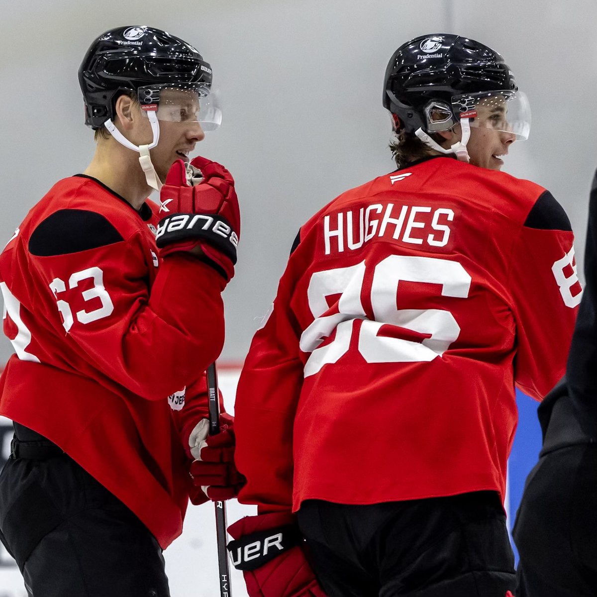 NJDevils's tweet photo. PB&amp;J reunited. https://t.co/j47zD7ziS0