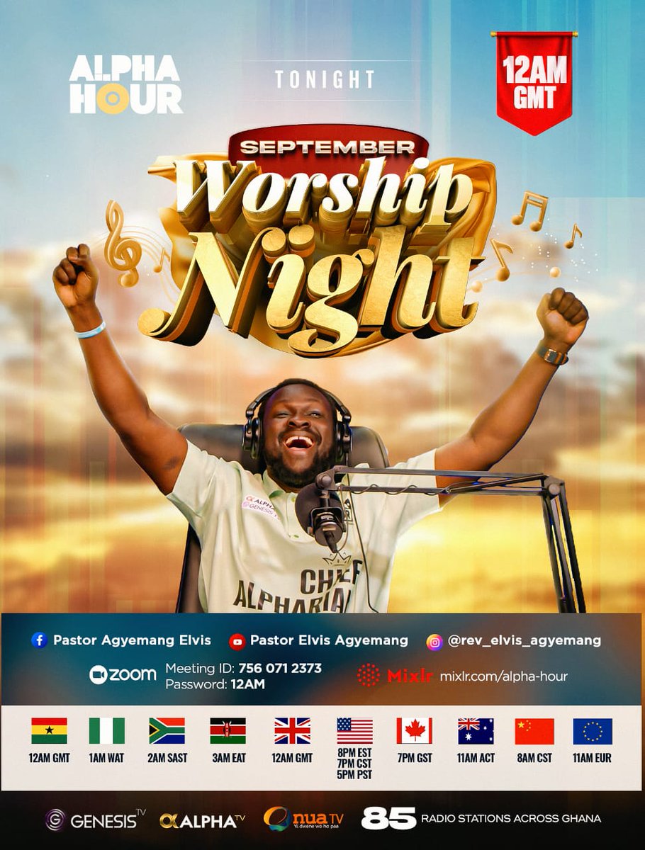 Alpharians, get ready for an extraordinary night. It's our September Worship Night. 

As we bow in worship, the glory of the Almighty will be revealed in our lives. We won't leave the atmosphere of worship the same; God will pour out His presence upon us.

Tonight, the impossible