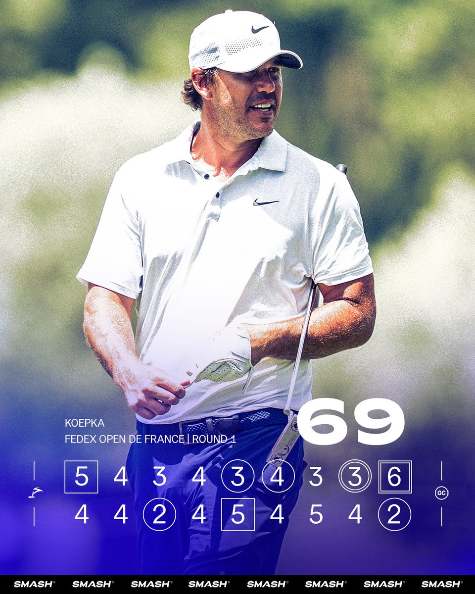 officialokgc's tweet photo. Solid start in Paris for Brooksy โ๏ธ
69 (-2) on Day 1 โ T22 heading into Round 2
Back at it tomorrow at 7:35 AM EST
#DPWorldTour #SmashGC https://t.co/wJusRw34mi
