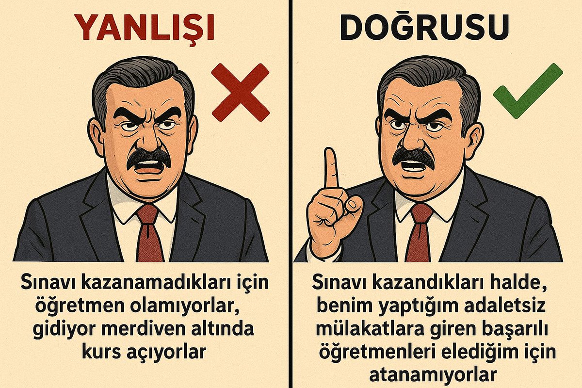Öğretmenler yıllarca emek verip o "kazanamıyorlar" dediğiniz KPSS'yi kazanıp atama kontenjanına girdi. Keyfi puanlamalar yüzünden sınavı kazanamayanlar mülakat zulmüyle öne geçip atandı.
<a href="/Yusuf__Tekin/">Yusuf Tekin</a> <a href="/cftcblnt/">Bülent ÇİFTCİ</a>
#SınavıKazandıkMülakattaElendik