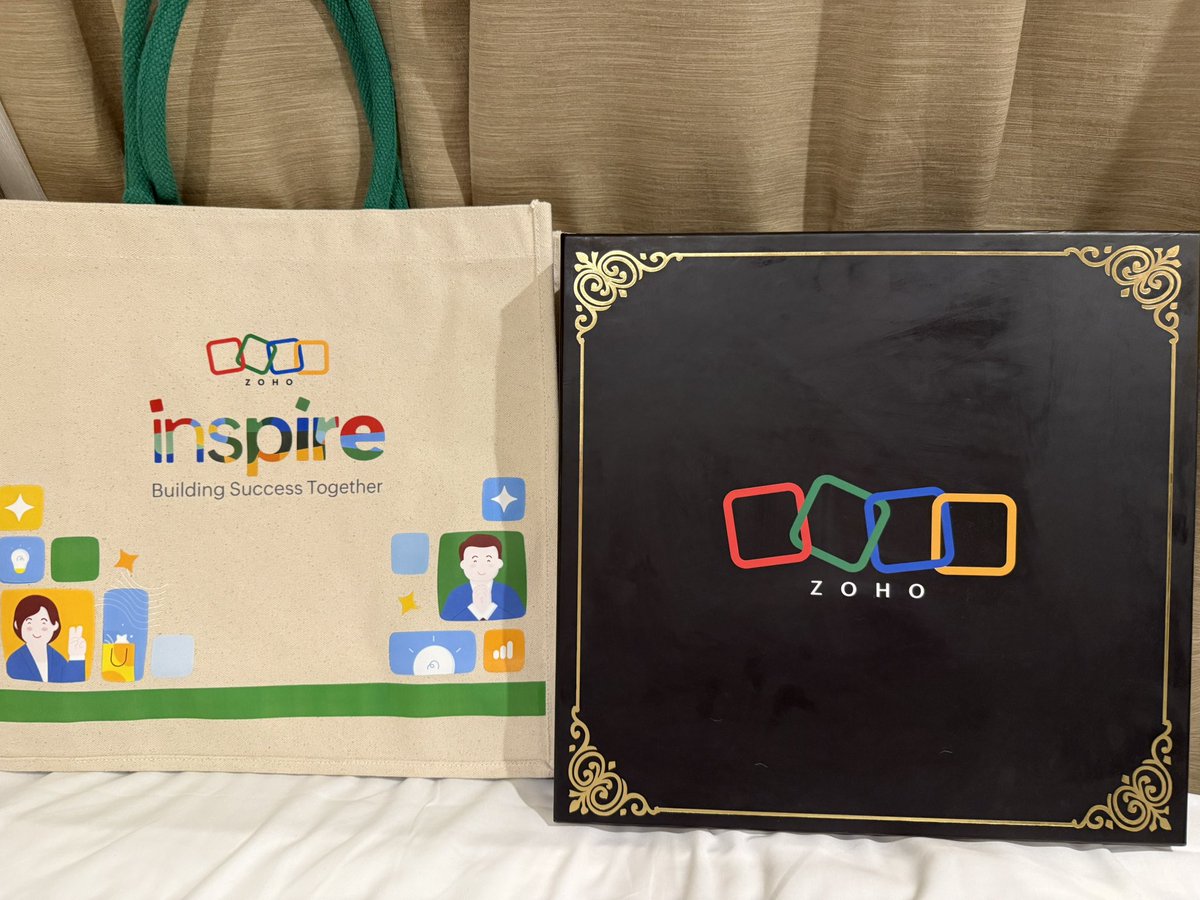 yukiimprove1's tweet photo. Zoho Inspire 2025のノベルティ♪
めちゃくちゃデカい箱だったから、なんだろうと思ったら、ゾウの置物とコースターとティーセット☕️イ、インドっぽい🐘オシャレだけど、どこに飾ろう（笑） https://t.co/BbWpr4Jd7C