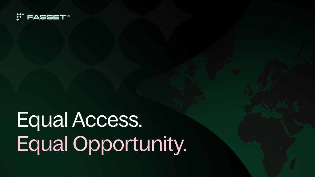 At Fasset, we’re building a system where access to global assets is no longer a privilege, but a right.

The future of finance isn’t about the few, it’s about everyone.
👉🏻  fasset.io