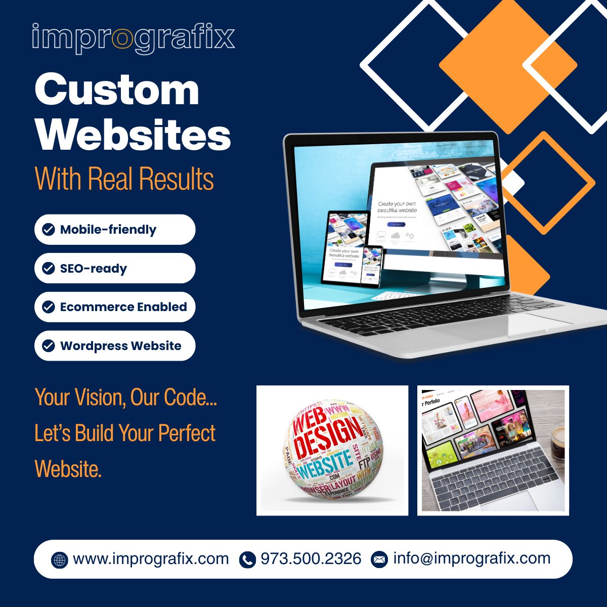 imprografix's tweet image. 𝗖𝘂𝘀𝘁𝗼𝗺 𝗪𝗲𝗯𝘀𝗶𝘁𝗲𝘀 𝘄𝗶𝘁𝗵 𝗥𝗲𝗮𝗹 𝗥𝗲𝘀𝘂𝗹𝘁𝘀!
📞973-500-2326
📧 info@imprografix.com 

#Website #WebsiteDesign #WebDesign #WebDevelopment #MobileWebsite #eCommerce #eCommerceSite #ResponsiveWebsite #imprografix #SEO #SMM #OnlineMarketing #SocialMedia #Trending