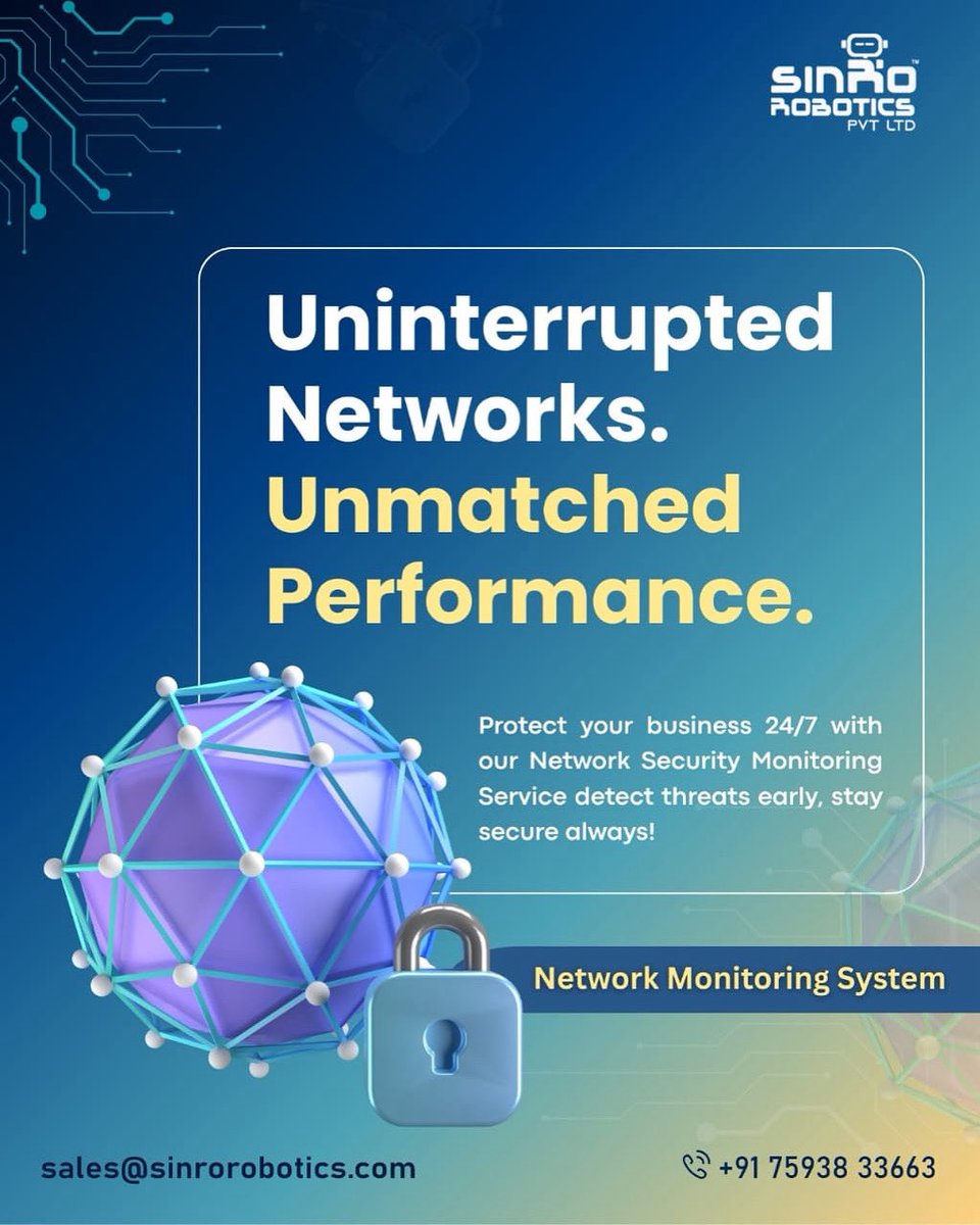 SinroRobotics's tweet image. SinroRobotics has developed a powerful Network Management System (NMS) that ensures real-time monitoring, fault detection,performance optimization & secure connectivity.Smarter networks, stronger businesses.
#SinroRobotics #NMS #NetworkManagement #SmartSolutions #TechInnovation