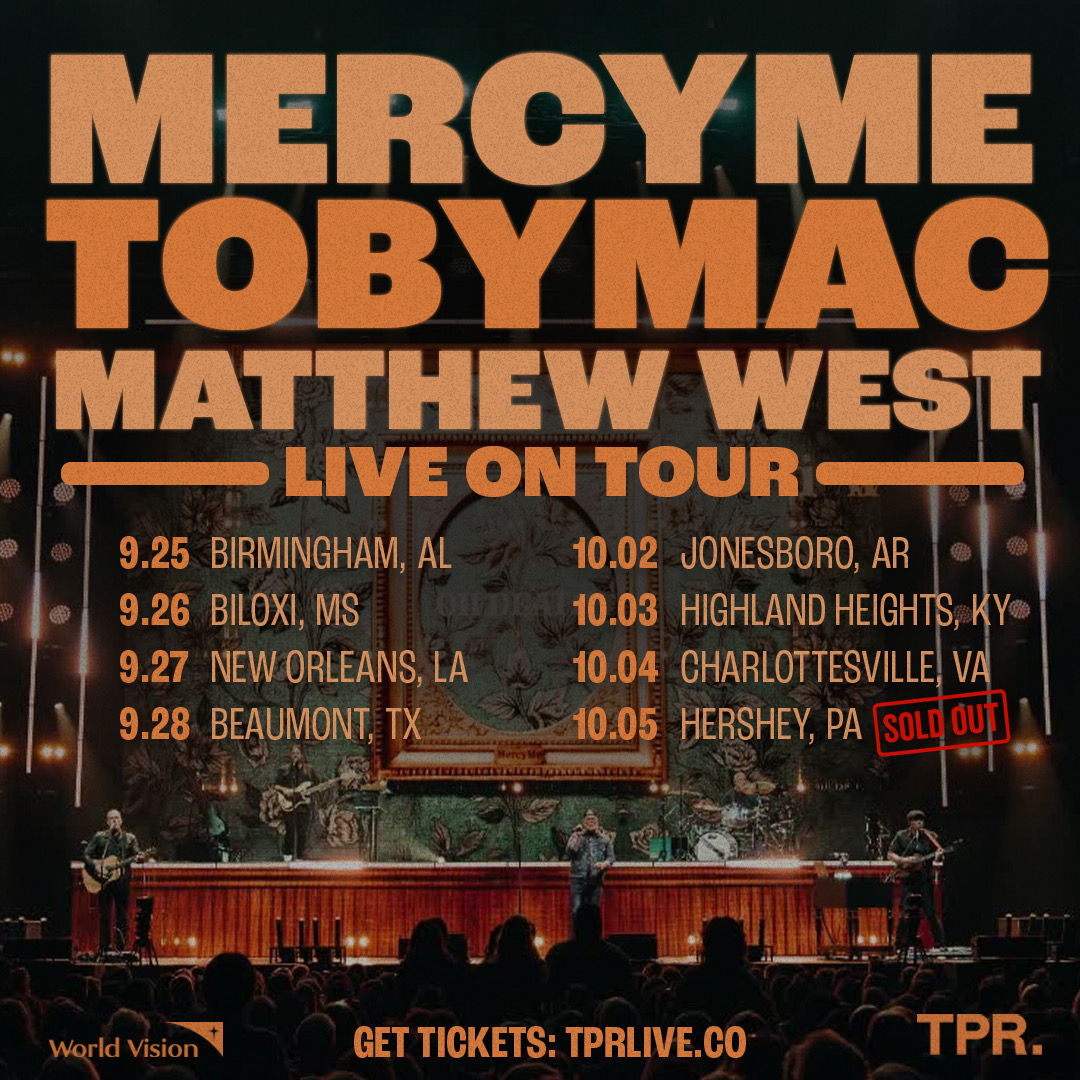 mercyme's tweet image. We’re only 1 week away from hitting the road with @TobyMac and @Matthew_West! There’s still time to get your tickets. Visit MercyMe.org today. We can&apos;t wait to see you there!

#mercyme #tobymac #matthewwest #christianmusic #concerts #livemusic