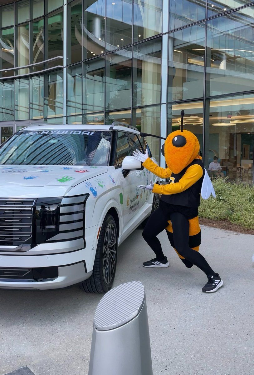 Hope in every handprint. 💛🖐️ 

Thank you, Hyundai <a href="/hopeonwheels/">Hope On Wheels</a>, for continuing to support our pediatric cancer research and making a mark with this week's Handprint Ceremony for our patients. <a href="/BlooperBraves/">Blooper</a> and <a href="/GeorgiaTech/">Georgia Tech</a>'s mascot, Buzz, joined in on the celebration, too!