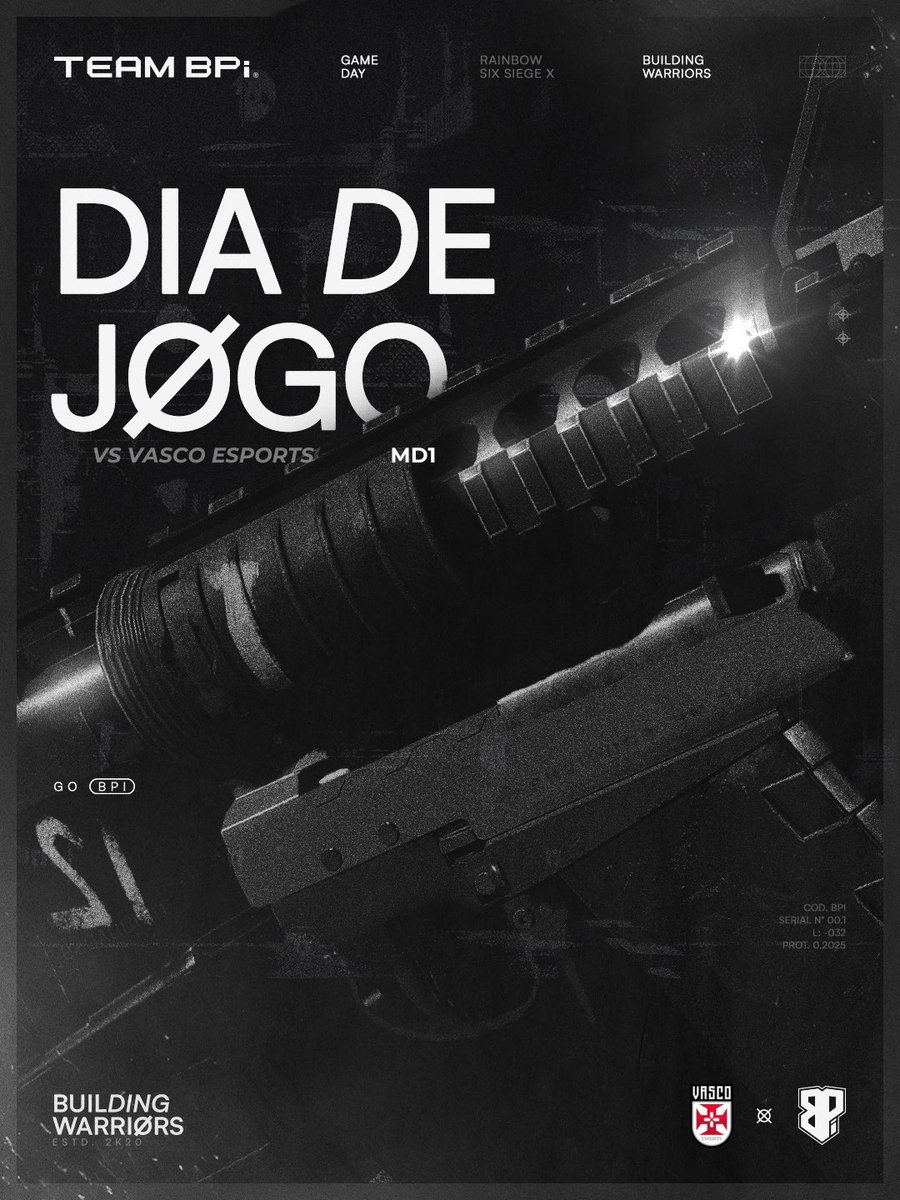Dia de jogo.

Hoje jogo pela Rush series valendo a classificação para os Playoffs.

🆚 <a href="/vasco_esports/">Vasco eSports</a> 
⏰ 19h
🕹️ MD1 

#GoBPi