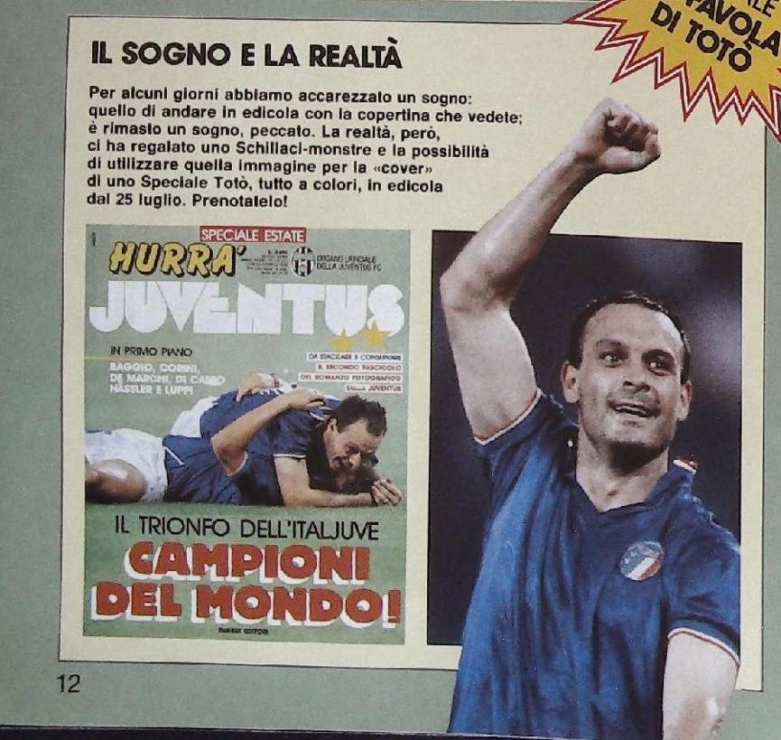 Un anno fa ci lasciava Totò Schillaci (!) 

(sì, urlato con la voce di Pizzul).

Hurrà Juventus e quella copertina mai uscita. 🙄
