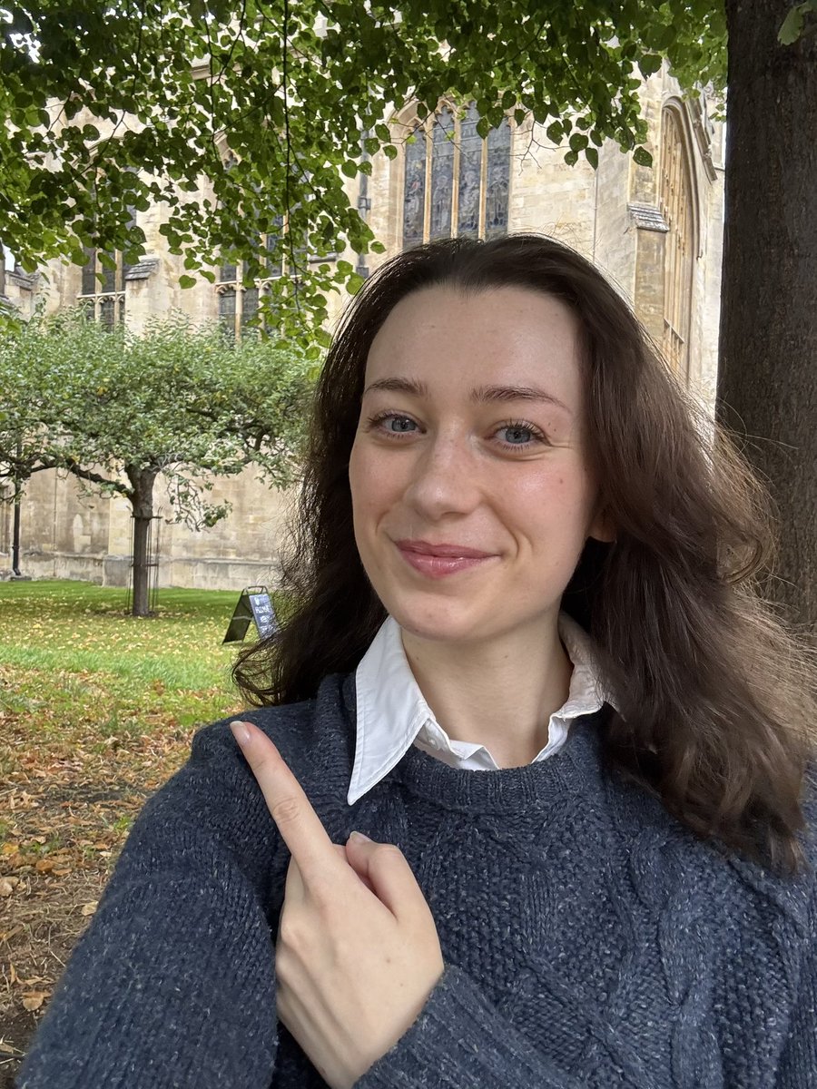 DrAllyLouks's tweet image. Spent the day filming at Isaac Newton’s old Cambridge college and thought to take a photo with his actual apple tree!
