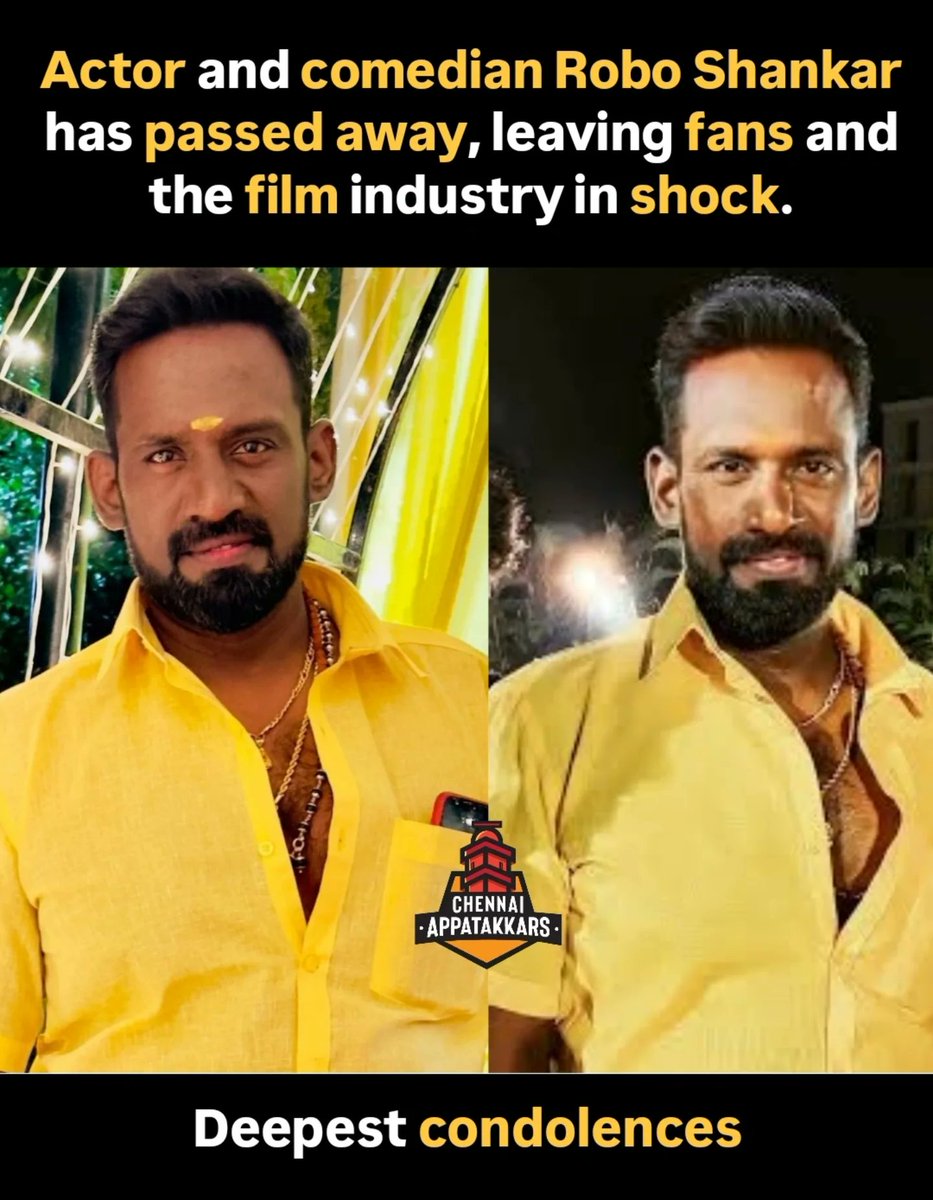 paramu_vj's tweet photo. RIP💔
#RestInPeaceRoboShankar https://t.co/ziAl8mGQnJ