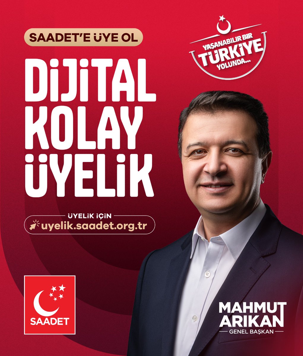 Saadet Partisi Dijital Üyelik ile hemen online başvuru yapabilirsiniz.
uyelik.saadet.org.tr/?ref=OKJEXO