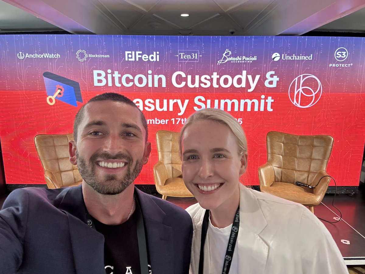… andddddd we begin the Bitcoin Custody &amp; Treasury Summit Day 2 ⚡️

Thank you <a href="/rodroudi/">Rod Roudi</a> + team for hosting us!

So stoked for today 🔥