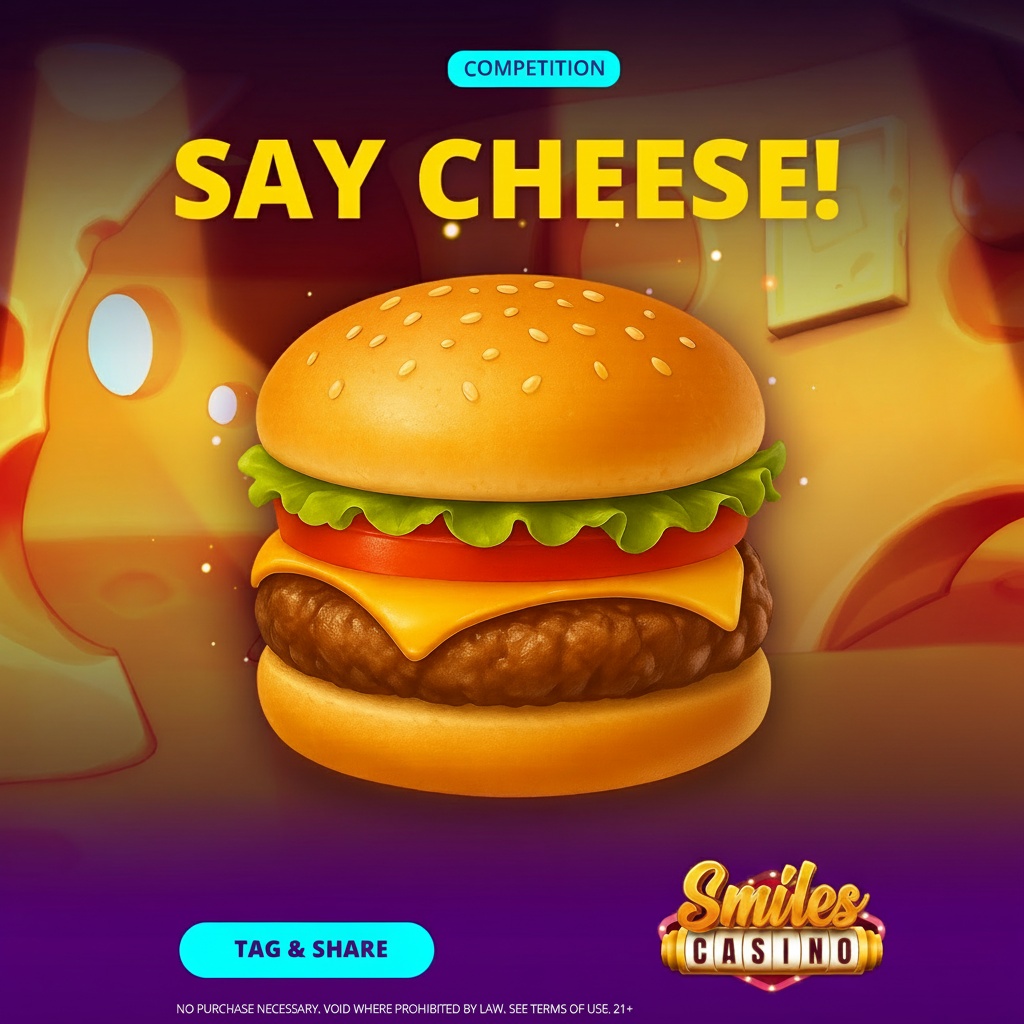 It’s National Cheeseburger Day! 🍔

Comment your favorite cheeseburger topping + RT with #SmilesCompetition to enter!

6 Smilers will each win 20,000 GC + 2 SC 🎁
Ends September 20 at 11:59 PM PT.

#SmilesCasino