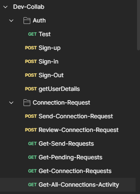 swarupdcs's tweet image. 🚀 Dev-Collab update!
Just shipped connection request APIs 🔗
✅ Send/Review requests
✅ Pending & sent requests
✅ Accepted connections
✅ Full connection activity
Developers can now start building their network on Dev-Collab 🌐
#BuildInPublic #WebDev #NodeJS #MERN #APIs