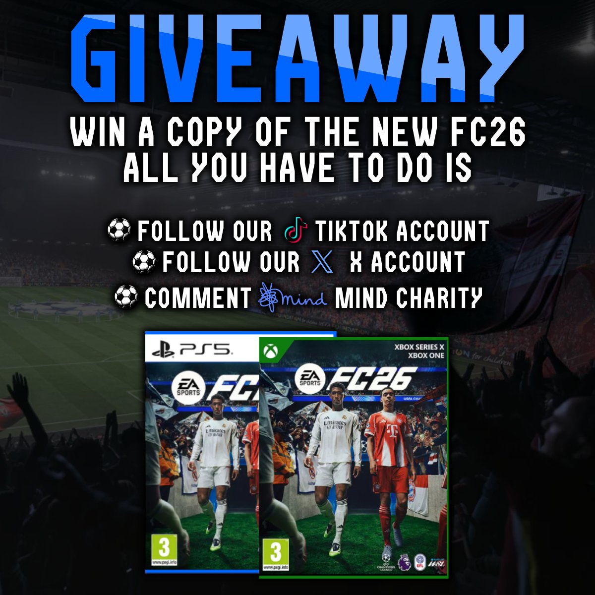 🚨THE OWLS HAVE ANOTHER COMPETITION!🦉

Limited <a href="/swfc/">Sheffield Wednesday</a> Edition! ⚽️
Win a copy of #FC26 

👋Simply follow <a href="/OWLSEsportsX/">OWLS🦉</a> on X / TikTok 
✉️Comment "'MIND CHARITY" 
♻️Repost this post

#swfc #owlsesports #eafc26 #giveaway