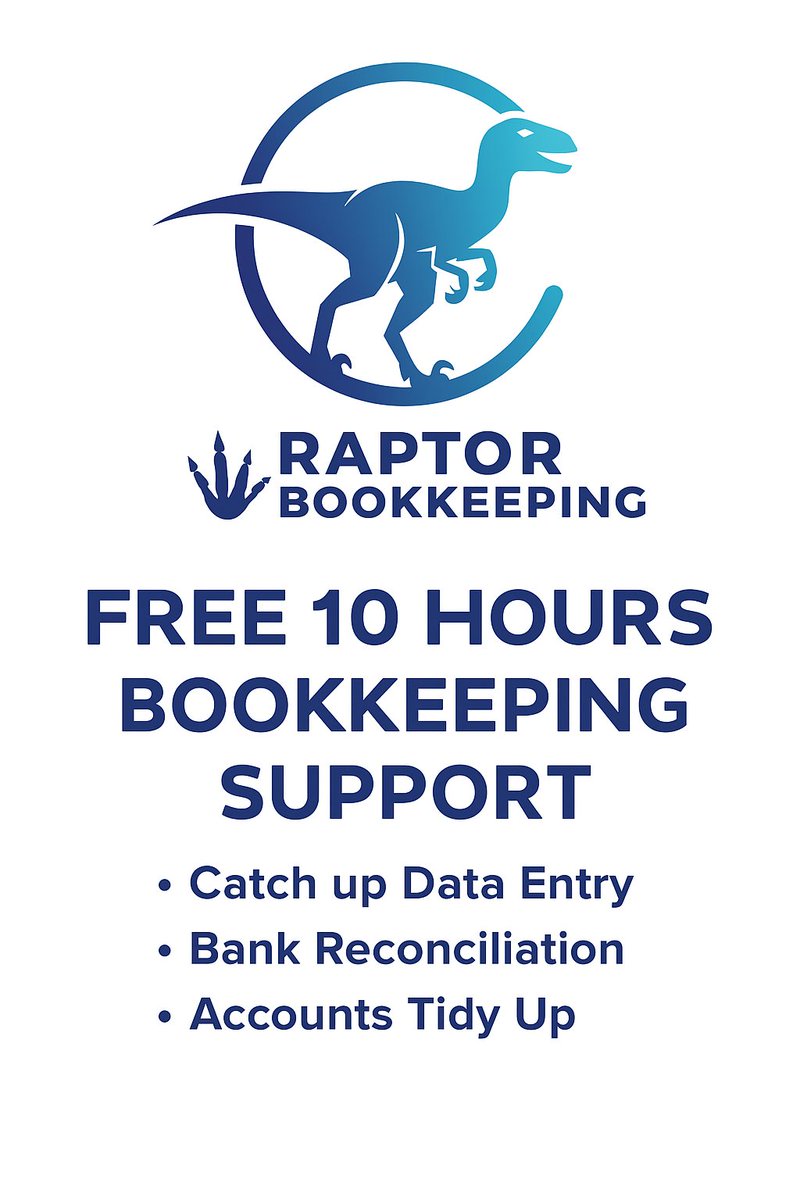 RaptorBookkeep's tweet photo. We're offering new clients 10 hours of free bookkeeping support!
We'll use this time to:
- Catch up on data entry
- Reconcile bank accounts
- Tidy up your accounts
This is to show you the difference professional bookkeeping can make
#Bookkeeping #SmallBusiness #RemoteBookkeeper https://t.co/nqdzqLCnUP