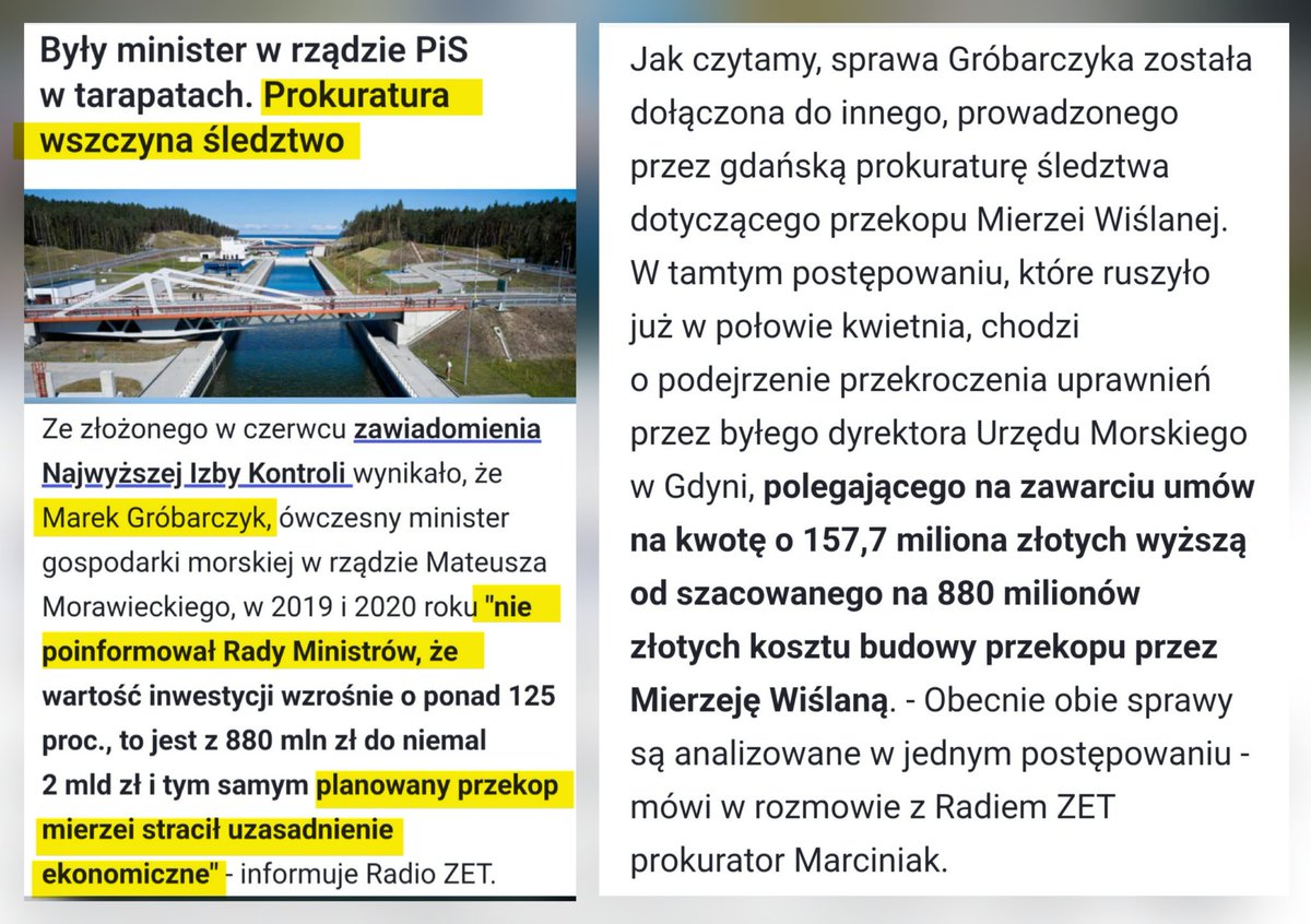 mr_tomashshelby's tweet image. Dobrze że o tym wspominasz. Szkoda tylko że twój bełkot to zwykłe #danezdupy. Typowa pisowska propaganda!
Tymczasem fakty:

- Przekop kosztował 1,98 miliarda złotych, o 1,1 mld zł więcej niż pierwotnie zakładano (880 mln zł). ( Prokuratura zdaje się prowadzi w tej sprawie…