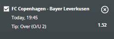 XgFixed's tweet photo. @xgsoccermarkets @paripesa @bet365 @unibet @SportPesa @mozzartbetng @1xBet_Eng @ParipesaKe @22bet_ghana @22bet_ke @MozzartBet @betway @Pinnacle Europe
> #xgfixed Tip : Over 2 @ 1.52
Champions League Livestream
> #livebet #Inplay #prematch #ucl 
FC Copenhagen - Bayer Leverkusen
> 1945Gmt https://t.co/2oCXsVUYM5