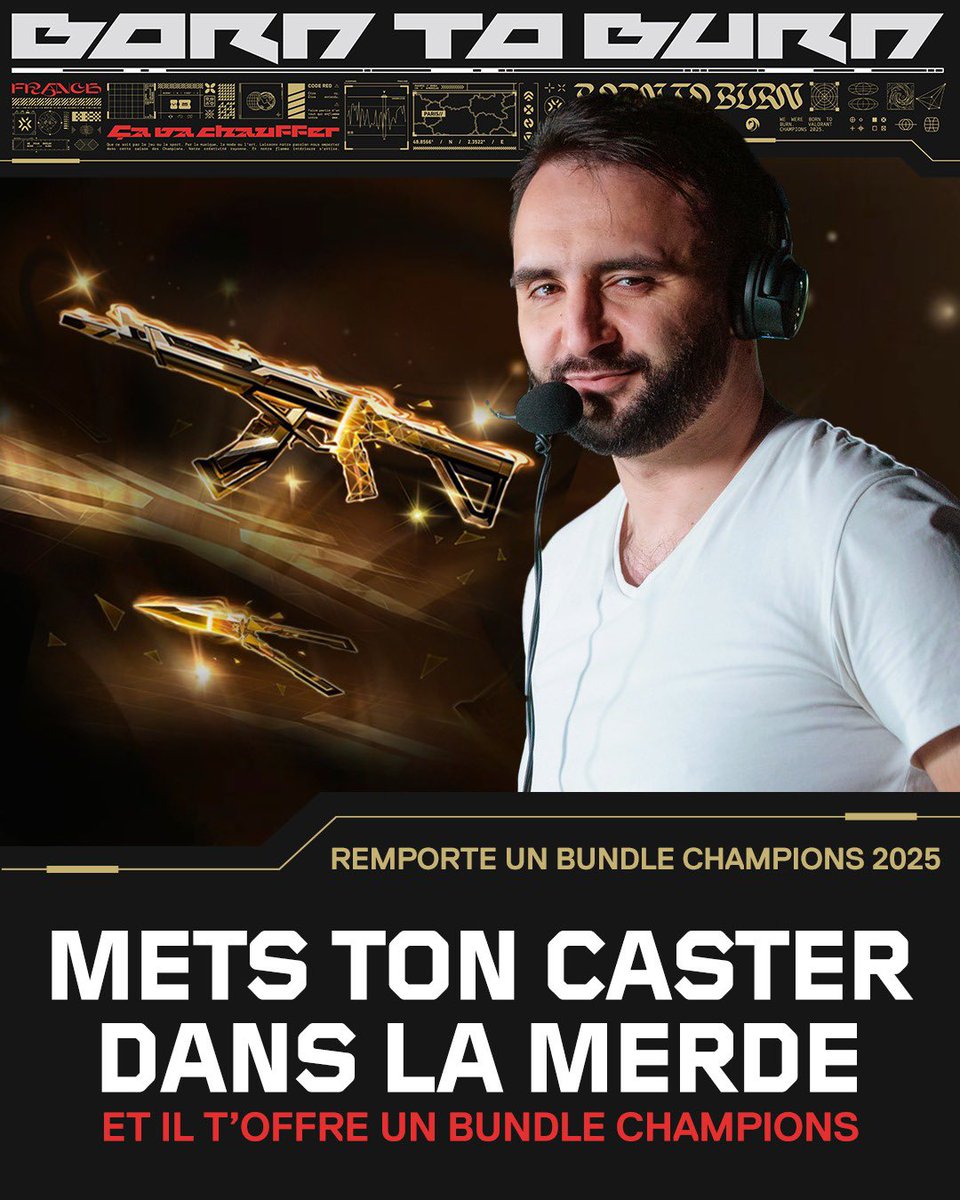 🎤 On tente quelque chose pour me challenge au cast !

Imposez-moi un mot une expression à placer sur le cast de demain ( XLG - SEN ) 

👉 Le commentaire avec le + de likes sera celui que je devrai utiliser.
Si j’échoue… j’offre un pack champions 🎁