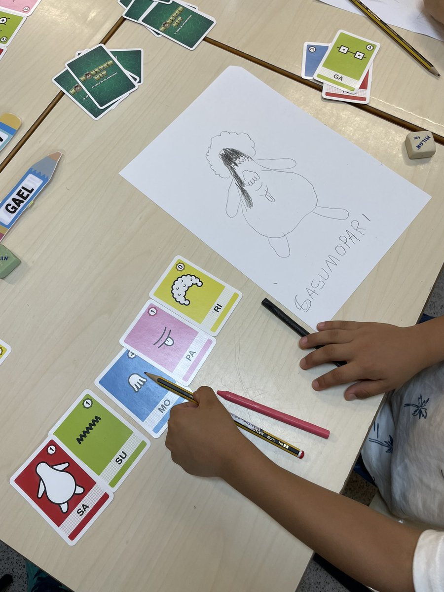 🔛 Continuamos en 1o de primaria

🧌 Esta vez introducimos el juego Monster Kit y vemos las partes del cuerpo y copiamos las sílabas para el nombre

✏️ Seguimos en el proceso hacia la escritura autónoma