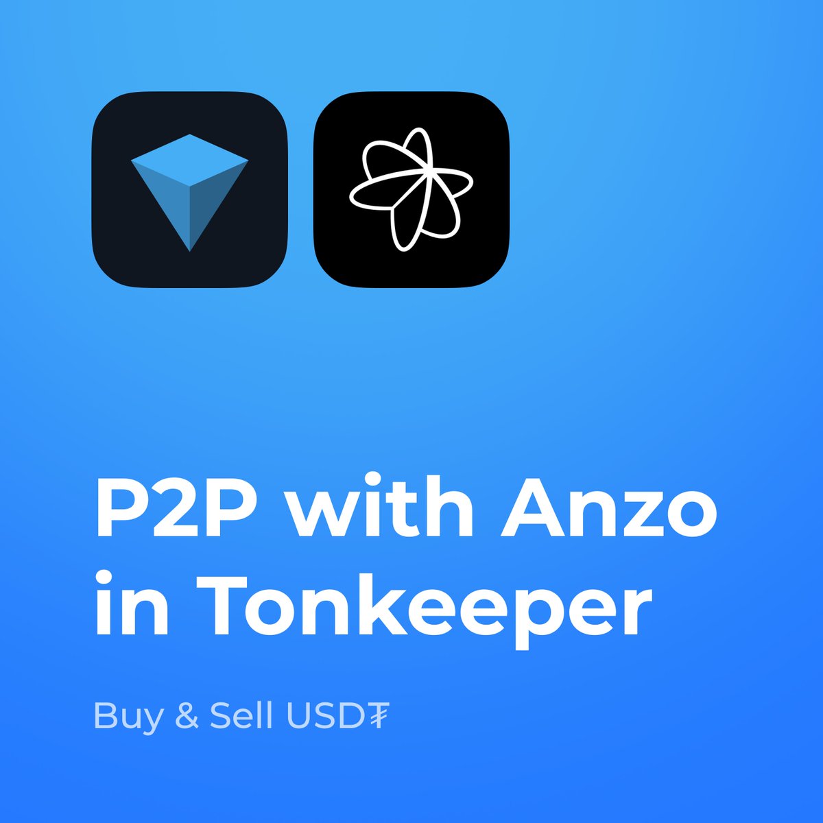 tonkeeper's tweet image. 💱 Peer-to-peer trading is live in Tonkeeper with @anzolabs 

You can buy &amp;amp; sell USDT using local payment methods (bank transfers, e-wallets, Zelle, PayPal) with full escrow protection.

⚡️ As more people provide liquidity by posting offers:
• You get more payment options
•…
