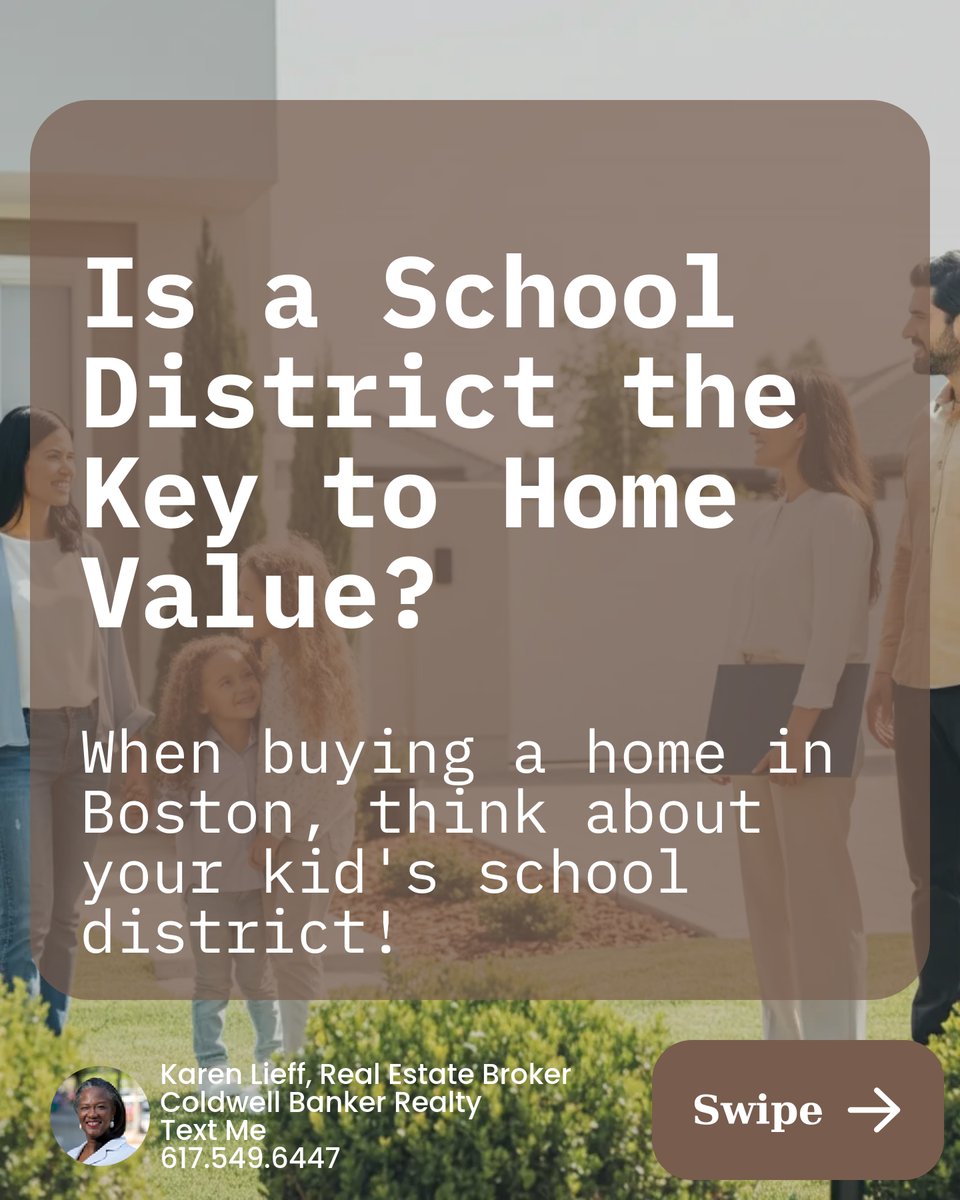 karenlieff's tweet image. Looking to buy in Boston? Your kid’s school district can be a game-changer! 🎒 A top-rated district can elevate your home's value &amp;amp; your child's future. For growing families, location isn’t just about convenience—it's about investment. Where are you looking? #HomeValueTips
